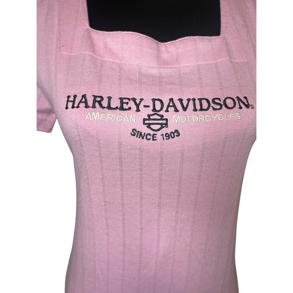 Harley Davidson Shirt Women's Pink Vintage Seattle Size Small - Picture 2 of 6